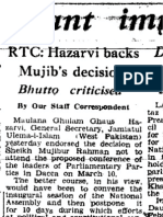 Dawn RTC Hazarvi Backs Mujibs Decision Bhutto Criticized