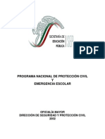 Programa Nacional de Proteccion Civil y Emergencia Escolar