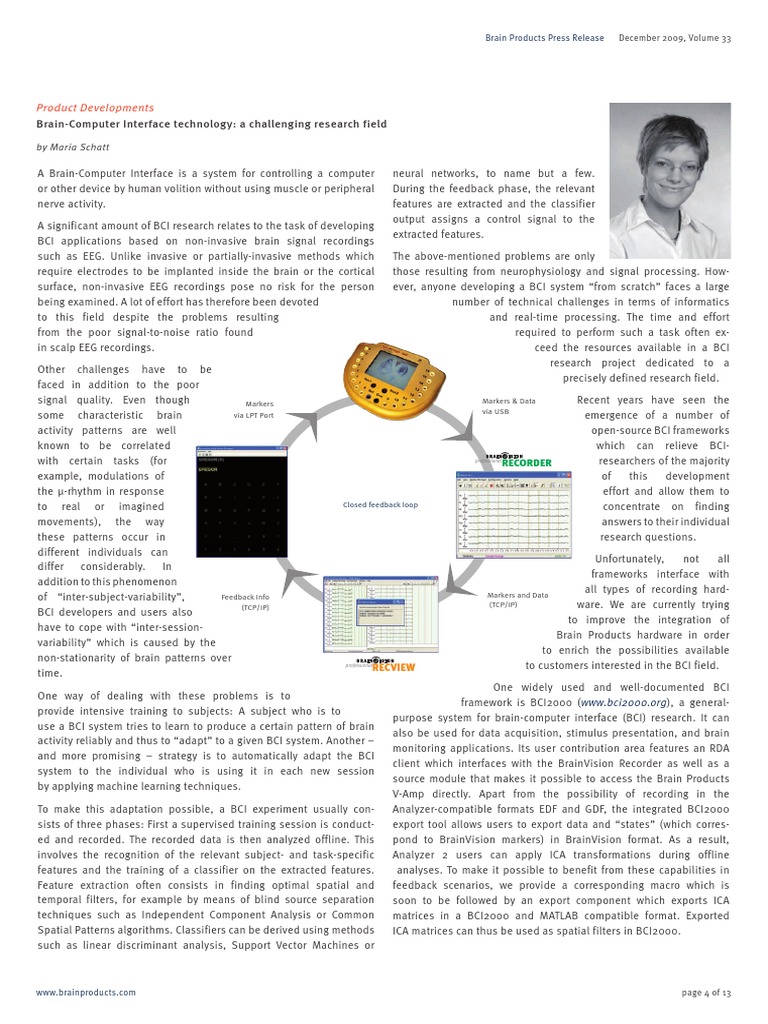 Brain-Computer Interface Technology: A Challenging Research Field | PDF ...