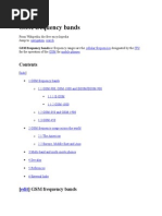 GSM Frequency Bands