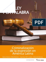 La ley y la palabra, criminalización de la expresión en América Latina