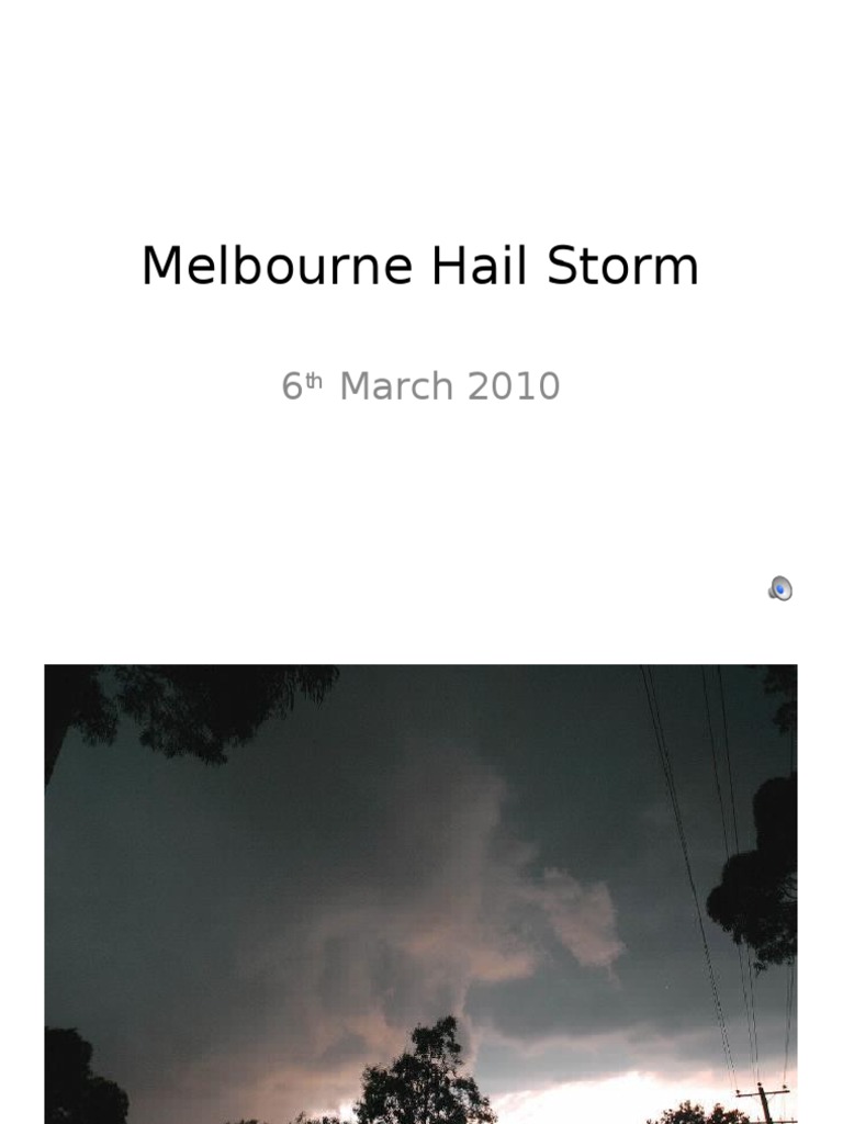 Melbourne Hail Storm PDF