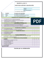 Formato de Evaluación de Capacitación