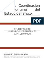 Ley de Coordinación Metropolitana Del Estado de Jalisco