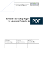 P. Instructivo de Trabajo Seguro en Area y o Lineas Con Productos Quimicos