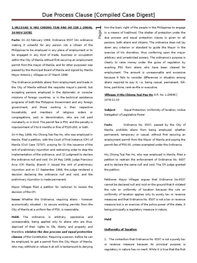 Due Process Clause Digest v.1 | Probable Cause | Due Process Clause ...