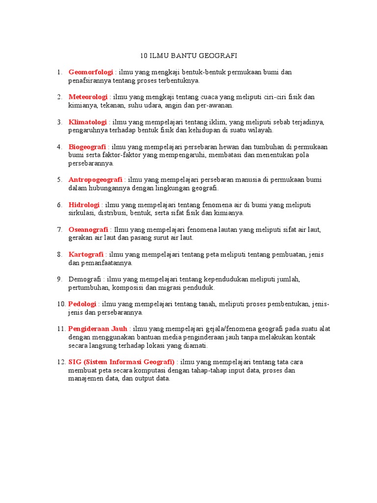 10 Ilmu Bantu Geografi Pdf