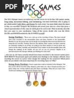 Decimals Enrichment Olympic Games