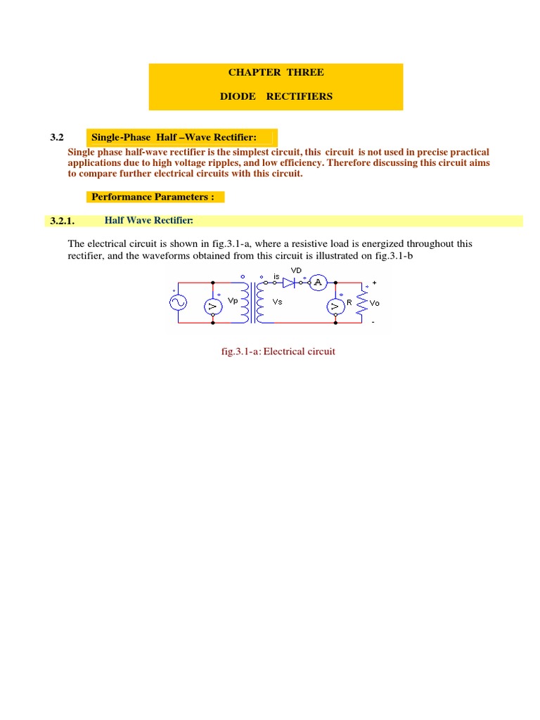 Diode Rectifier Pdf Rectifier Diode