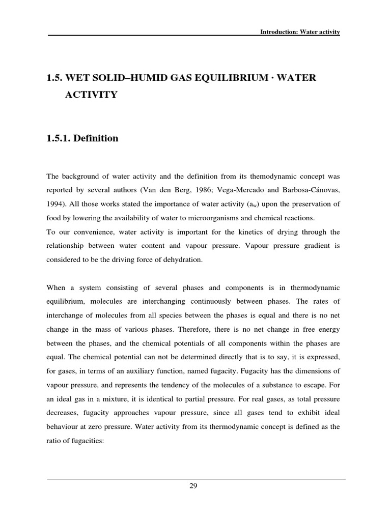 Understanding Water Activity in Food | PDF | Solubility | Adsorption