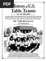 History of U.S. Table Tennis - Vol. XI: 1981-1982