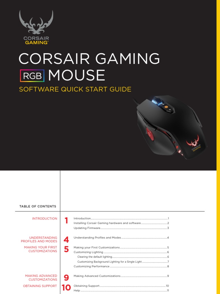 Corsair Gaming RGB Mouse Software Quick Start Guide