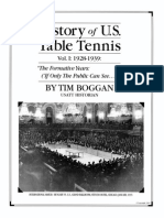 History of U.S. Table Tennis - Vol. I: 1928-1939
