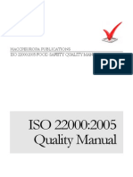 ISO 22000 Food Safety Management Quality Manual