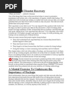 Backups and Disaster Recovery