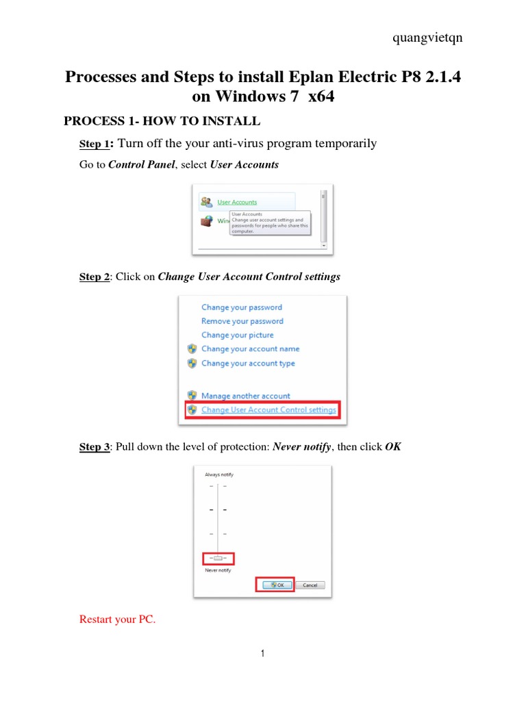 Install Eplan 2.1.4 Windows 7 x64 | PDF
