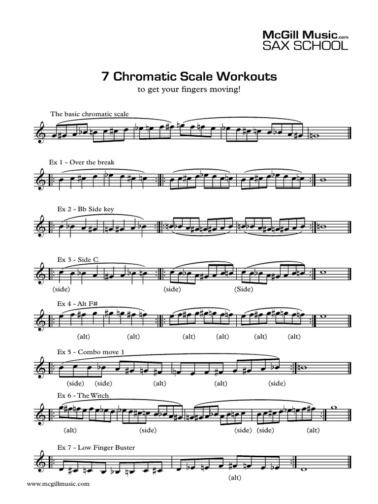 7 Chromatic Scale Workouts McGill Music+Sax+School