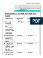 Process Audit Report