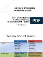 Simple Project EvaluationSpreadsheet Model