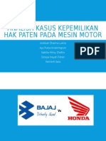 Analisa Kasus Kepemilikan Hak Paten Pada Mesin Motor