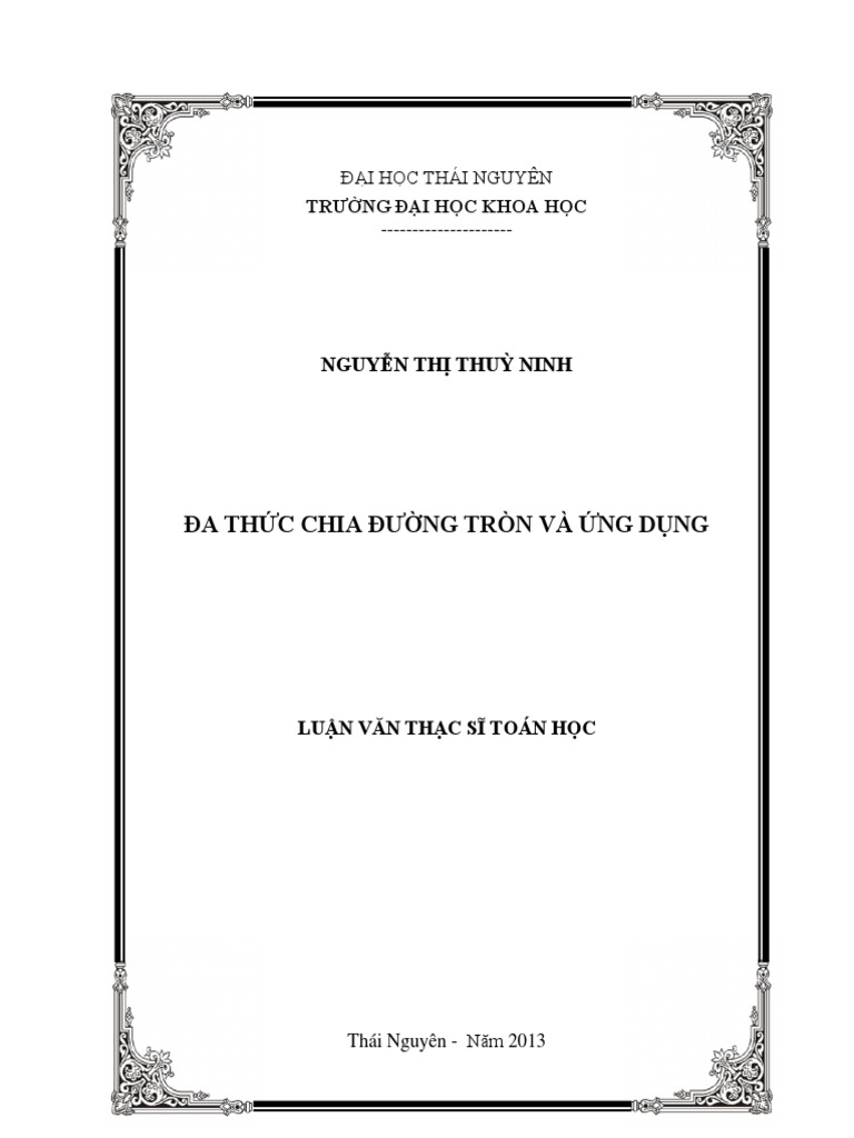 Đa TH C Chia Đư NG Tròn Và NG D NG | PDF