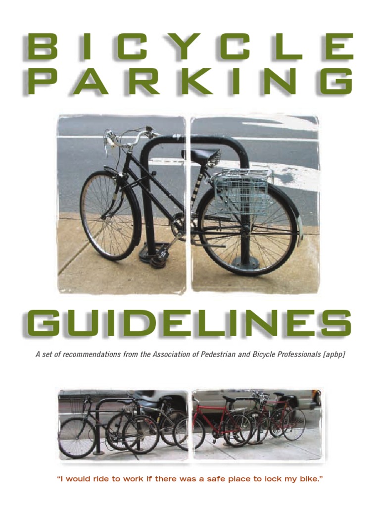 Bicycle Parking Guidelines PDF Land Transport Human Powered Transport
