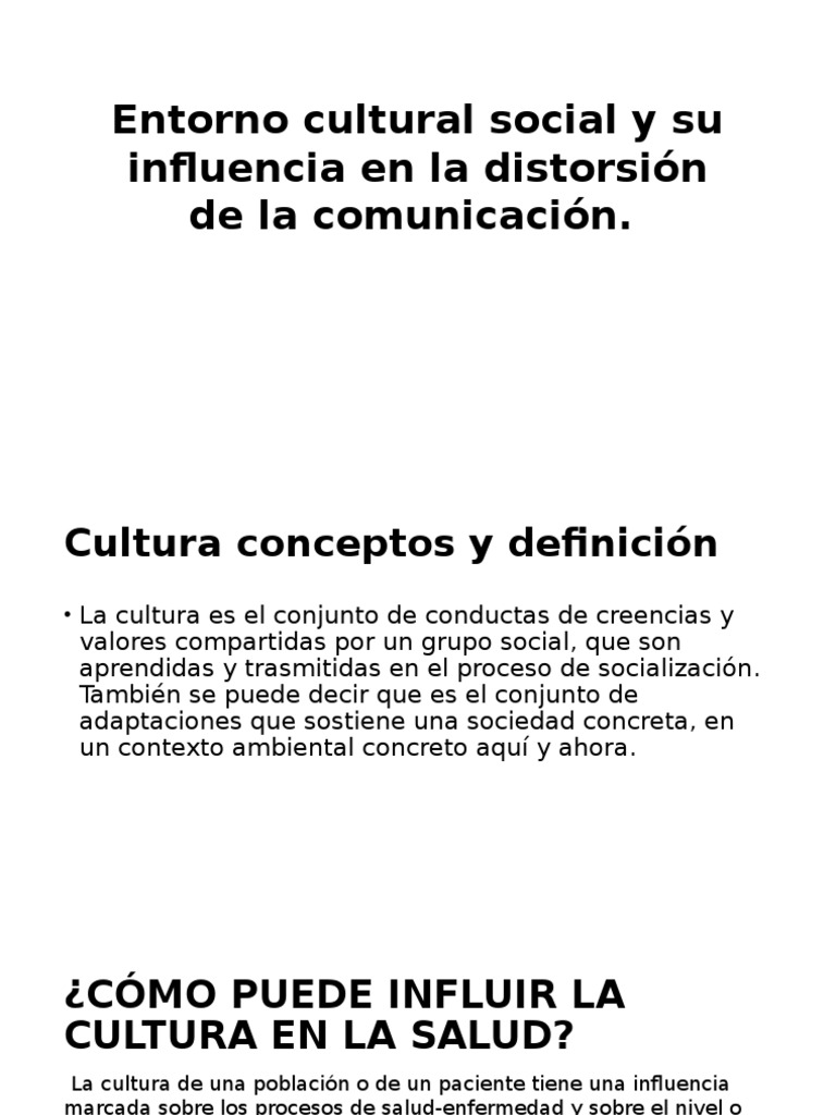 Influencia de la Cultura en la Salud | PDF | Conceptos psicologicos ...