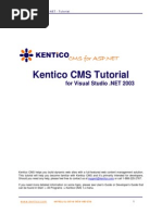 KenticoCMS Tutorial 2003