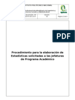 Formato Para Procedimientos Inf de Estadísticas Por Periodo