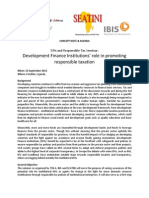 2015 | Development Finance Institutions & Tax seminar | Concept Note & Agenda
