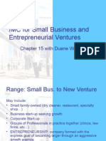 Mark 261 - IMC For Small Business and Entrepreneurial Ventures - CHP 15