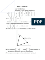 Week 1 Problems Vectors and Linear Combinations