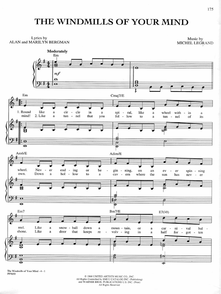 Michel Legrand The Windmills Of Your Mind