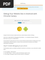 Debug Your Mobile Site in Android With Chrome Canary