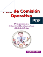 Plan Comisión Operativa Programas Interistitucionales