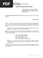 Lei #3121 de 18 Agosto de 2000 - Parcelamento de Pequeno Porte de Nova Iguacu