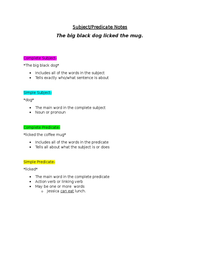 Grammar Basics for Students | PDF | Subject (Grammar) | Predicate (Grammar)