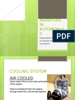 Radiators IN Automobile S: Presented by S.Charles Marcel (13m607)