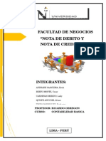 Nota de Debito y Nota de Credito