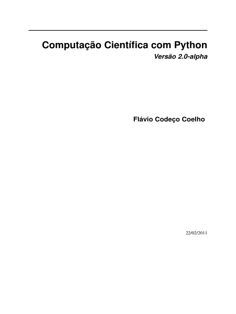 Aprenda Computacao Cientifica Com Python | PDF | Python (linguagem de ...