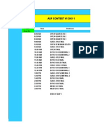 Contest 1 2016 Schedule