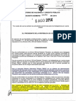 Decreto 1473 Del 5 de Agosto de 2014