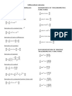 (Sin U Cos U : Differential Calculus Differentiation of Formulas Derivatives of Trigonometric Functions