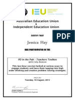Certificate of Participation - Teachers Toolbox