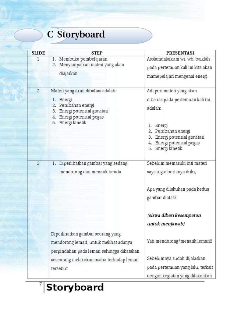 STORYBOARDnew | PDF | Metode & Bahan Ajar