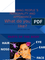 Describing People S Personality and Appearance - Now