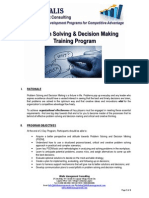Problem Solving and Decision Making Course Outline