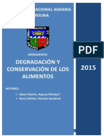 Degradación y Conservación de Los Alimentos