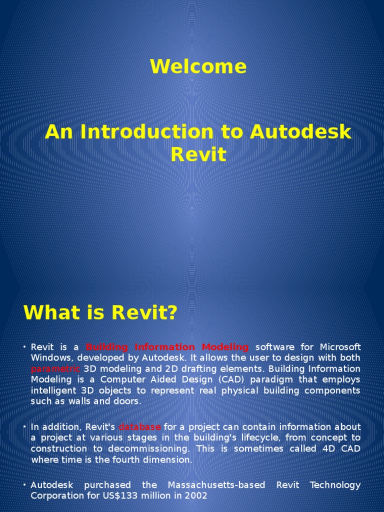 Introduction to Autodesk Revit Software | PDF | Autodesk Revit ...