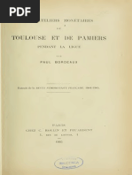 Les Ateliers Monétaires de Toulouse Et de Pamiers Pendant La Ligue / Par Paul Bordeaux